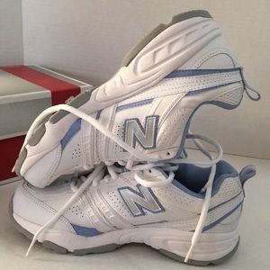 Women’s New Balance 409 White/Light Blue Shoes 7.5